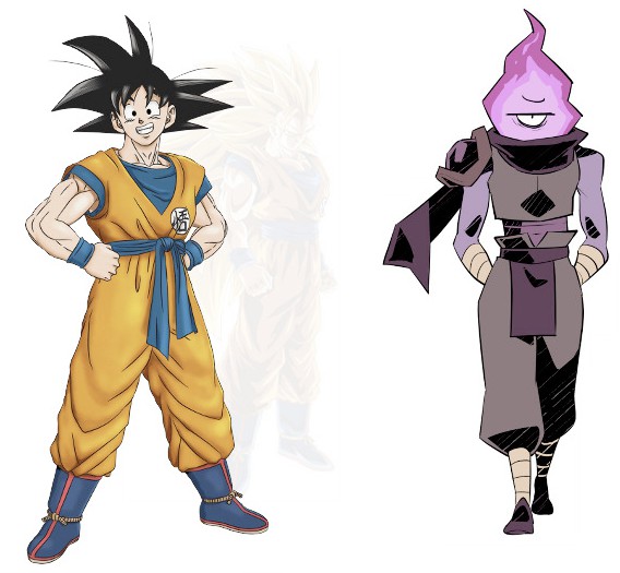 A picture of Goku and Bobby.